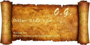Odler Glória névjegykártya